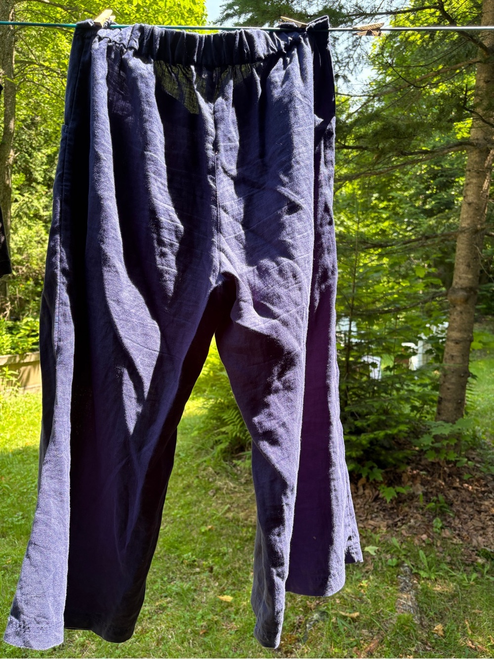 Hatley Wide-Leg Linen Pants in Navy
